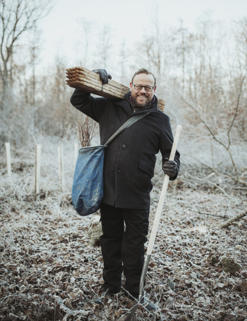 Ulf Tietge von der Full Service Agentur team tietge beim Heimatwald-Projekt 